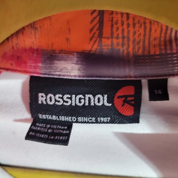 Rare Rossignol Ski Performance Wear Multicolored Half Zip Pullover Size 14 - Picture 6 of 9